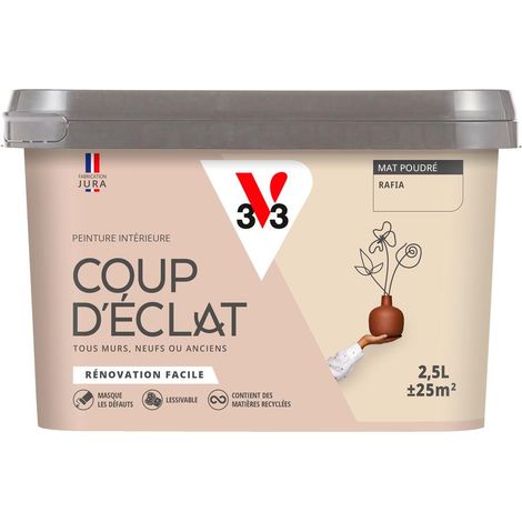 Peinture murale intérieure Coup d'Éclat® V33 Rafia Mat Poudré 2,5L