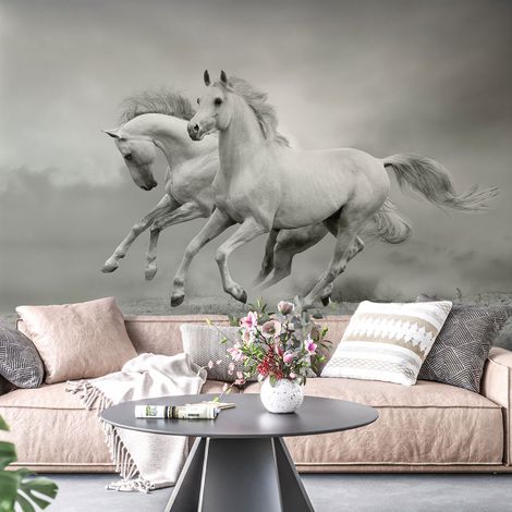 Papier peint panoramique - Chevaux - 130 cm x 89 cm (1/4)