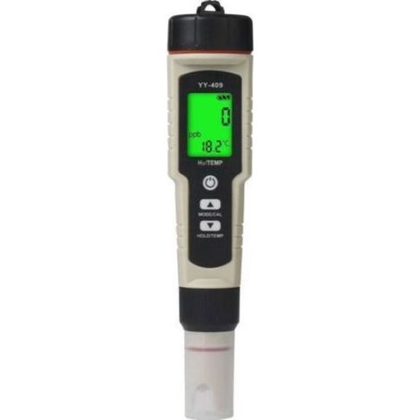 7-in-1 pH-Chlor-Messgerät für Schwimmbäder, pH-, Chlor-, Salzgehalts-, ORP-, TDS-, EC- und Temperaturmessgerät, hochpräzises Wasserqualitätsmessgerät mit ATC-Funktion für Schwimmbäder, Trinkwasser, Aq