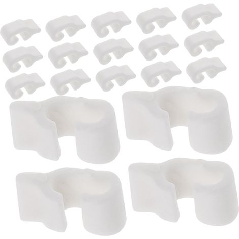 BESTYASH 80 Clips de fixation en plastique blanc pour armoires et (1/5)