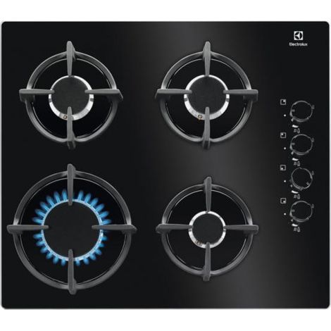 Electrolux Einbau-Gaskochstelle Schwarz 4 Kochfelder