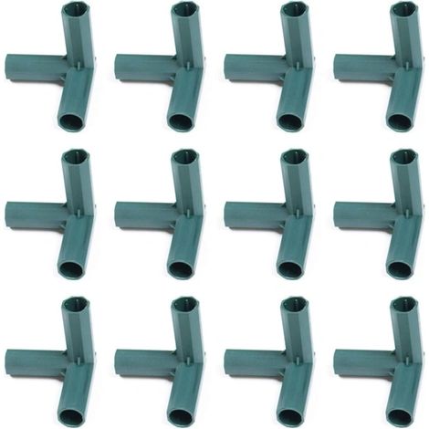 Filiyano-Connecteur pour structure de serre, 12 connecteurs en plastique avec boucle en plastique pour fleurs et rotin (1/3)