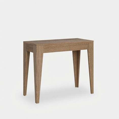 Erweiterbarer Konsolentisch minimalistisches Design für 10 Personen 90x42-198 Isotta Small - Natur (1/4)