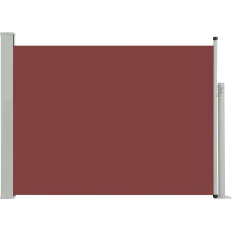 Tenda da sole laterale retrattile/schermo protettivo per patio giardino terrazza balcone 100 x 500 cm marrone 020007192