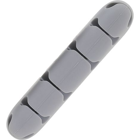 Clip de fixation adhésif en silicone pour câble de charge, compatible avec les câbles de données et de souris, gris, 10 x 2 cm. (1/5)