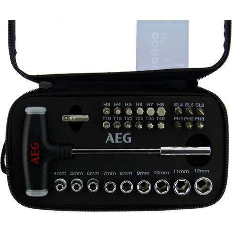 Schraubenschlüssel Set aeg langer Schaft verchromt schwarz 22.5 cm (1/2)