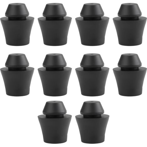 Lot de 10 butées en caoutchouc pour pare-chocs avant de voiture compatibles avec Nissan 20 mm x 10 mm Noir (1/5)