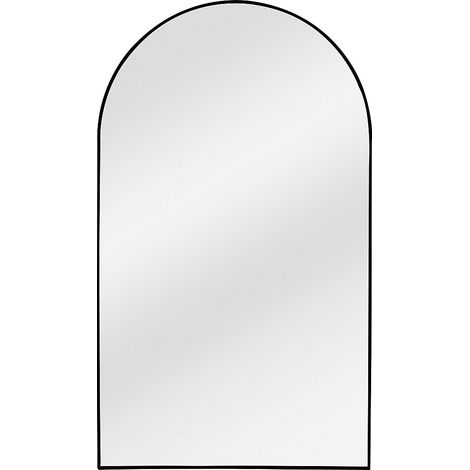 Grande specchio ad arco in alluminio L. 110 x H. 190 cm Nero - OLYVEN