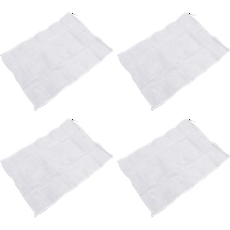 Lot de 4 filets de protection pour plantes et fruits en polyéthylène avec cordon coulissant 0,8x0,8 m, sacs maille couvre-tomates barrière pour myrtilliers (1/5)