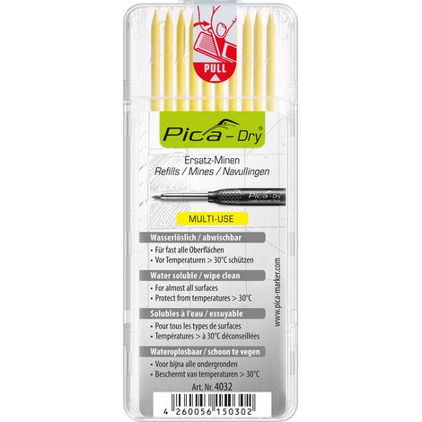 Pica Minenset Pica-Dry 10x gelb feucht abwischbar
