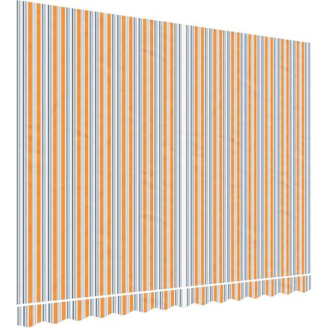 Tela de repuesto para toldo naranja y azul 350x250 cm poliéster vidaXL