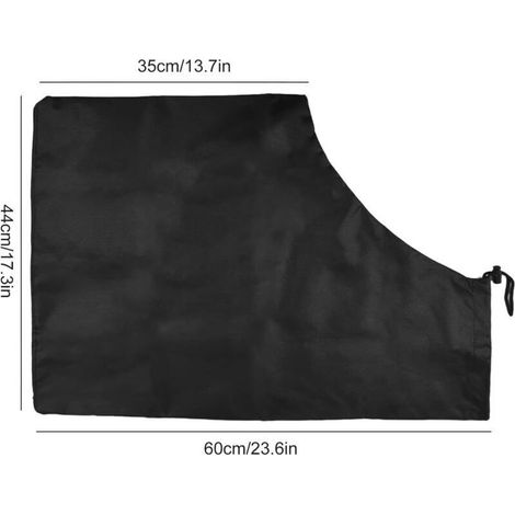 Sac de rangement pour souffleur. sac de collecte avec fermeture éclair et cordon de serrage. adapté aux accessoires de déchiqueteuse. aspirateur de jardin et souffleur (noir)