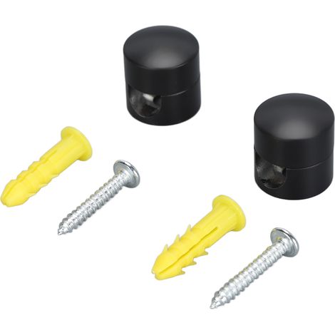 Lot de 2 organisateurs de câbles en aluminium, polyvalents et pratiques, avec tubes d'expansion à vis pour salon de beauté (1/5)