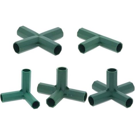 4PCS Connecteur de Construction de Cadre de Serre Chaude 16 mm raccord PVC 5 Types de Support Stable connecteur de Tube Robuste Ada (1/5)