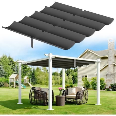 TolleTour 238×259cm Dunkelgrau Pavillon Ersatzdach für 3×3m Gartenpavillon, Wasserabweisende Dachplane