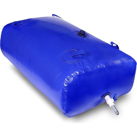 Rosvola Récupérateur d’Eau de Pluie 1000L -Pliable Réservoir à Eau Filtre 200 x 100 x 50 cm Bleu (1/5)