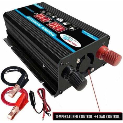 Convertisseur 12V 220V pur sinus 4000W – Onduleur à onde sinusoïdale pure – Télécommande et 2 prises AC pour camping-car et camion
