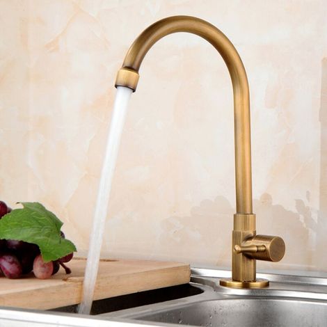 Rotating Kitchen Mixer Sink Faucet - Antique - Copper (1/4)
