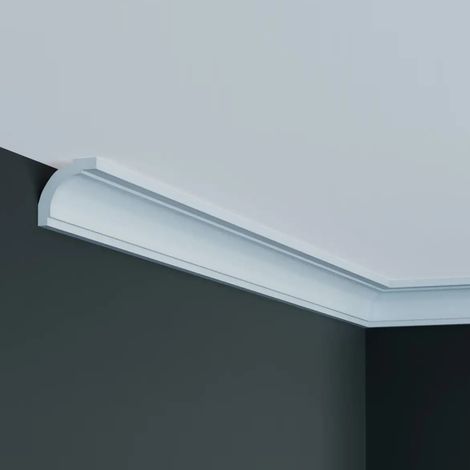 PROVISTON Stuckleiste Polyurethan 40 x 40 x 2000 mm Weiß Deckenleiste (1/4)