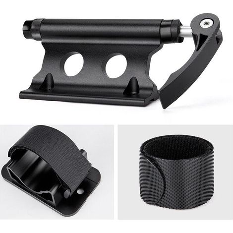Support de Fixation de Fourche de Vélo, Porte-vélo à Fourche Avant et à libération Rapide en Alliage d'aluminium pour remorque ou Porte-Bagages de Camion(jeu de supports de toit noirs) (1/5)