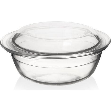 Ofenfeste Glasform mit Deckel, 24 x 20 x 10 cm, 1,5 l