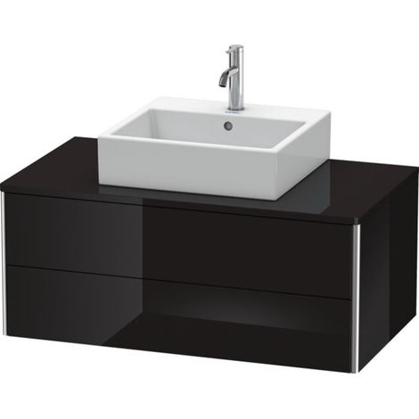 Mueble bajo lavabo XSQUARE 400x1000x548mm negro alto brillo (1/2)