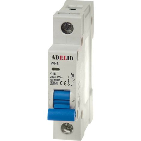 LS-Schalter Leitungsschutzschalter Sicherungsautomat 1-polig C 16A 230/400V AC (1/5)