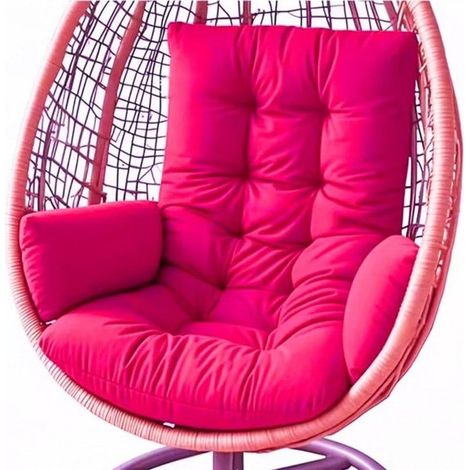 Tapis de chaise suspendue, hamac ou balancelle épais et respirant – lavable, convient à une utilisation intérieure et extérieure, rouge rose. (1/5)