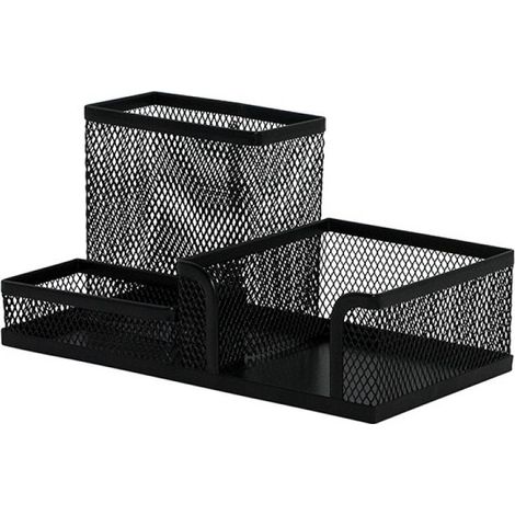 Organizzatore da scrivania, 3 scomparti, nero