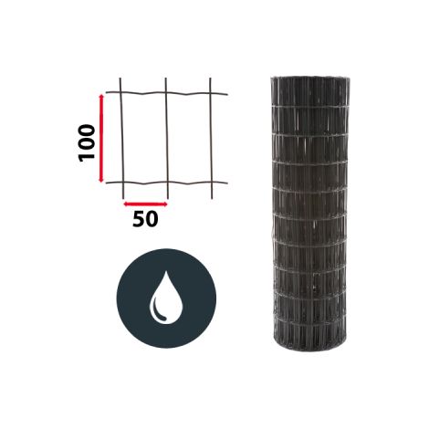 Kit Grillage Soudé Gris 50M - JARDIPREMIUM - Maille 100x50mm - 1,20 mètre (1/3)