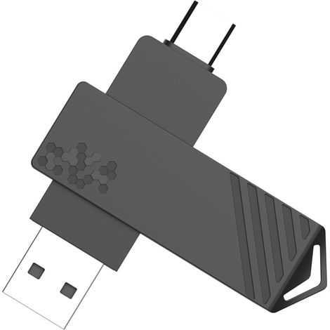 Clé USB 128 Go, clé USB 3.0, clé USB C avec type C pour ordinateur/ordinateur portable/Android, pour photos/vidéos/musique/fichiers (1/5)