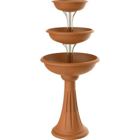 CIOTOLA PER FIORI CON COLONNA 'TREVI' Ø cm 30/40/50 - terracotta - BAMA