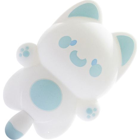 Katzen-Nachtlicht, mehrfarbig, aus weichem Silikon, 3 Helligkeitsstufen, Nachttischlampe für Kinderzimmer, blau (1/5)