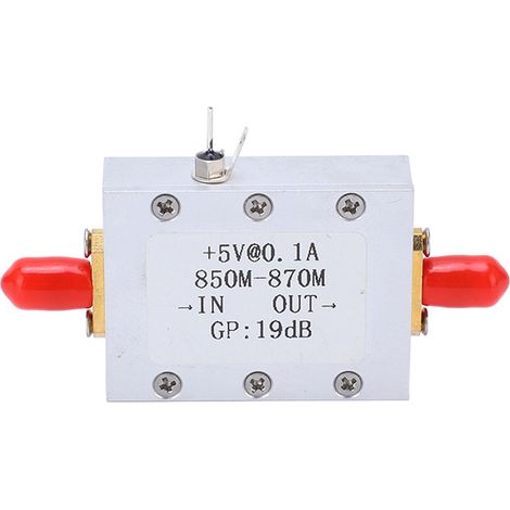 Amplificateur RF LNA Faible Bruit 850‑870MHz Gain 19dB Boîtier Aluminium Interface SMA K (1/5)