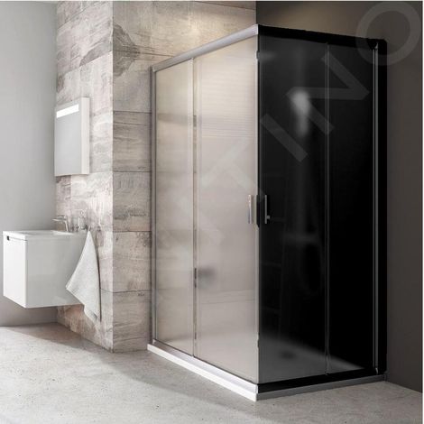 Ravak Blix - Porte de douche BLRV2K 120 cm, satin/verre Grape 1XVG0U00ZG (1/5)