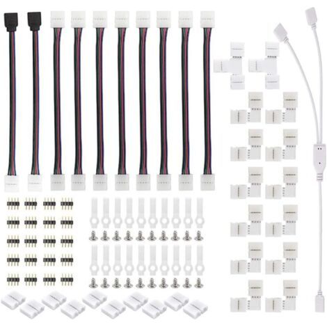 Kit De Connecteur À Bande Lumineuse 1set 5050 Accessoires De Bande LED sans Soudure 10 Mm (1/5)