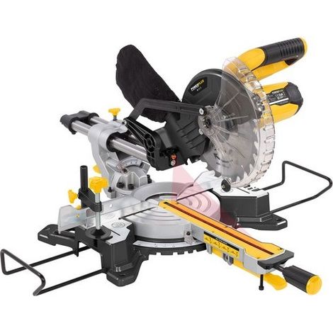 Powerplus Scie à Onglet Électrique de 1600 W POWX075710S -Circ Télésc Coupes Droites et d'Onglet Ø 210 mm - Laser Intégré - 1 Acc (1/5)