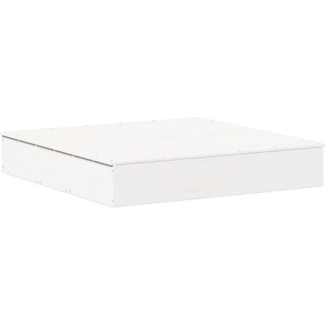 Arenero zona de juegos infantil jardín exterior con cubierta de madera maciza de pino blanco 020041511