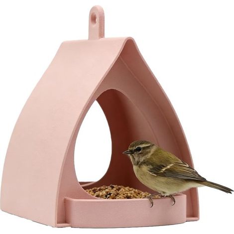 Mangeoire rose pour oiseaux, récipient pour la nourriture ou l'eau dans les cages et les zones d'élevage domestiques.-AquaForge (1/5)