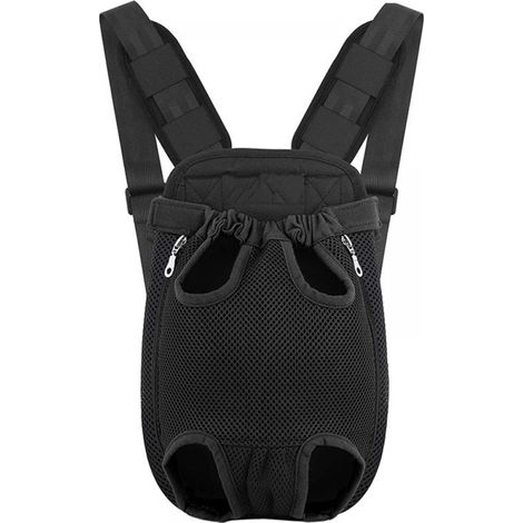 1 Sac de transport, mesh respirant, bandoulière réglable, harnais sécurisé, pour petits chiens et chats, voyage extérieur (1/5)