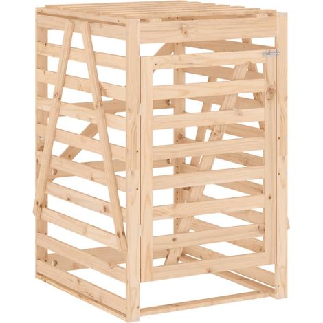 Cobertizo para cubos de basura madera maciza pino 84x90x128,5cm vidaXL