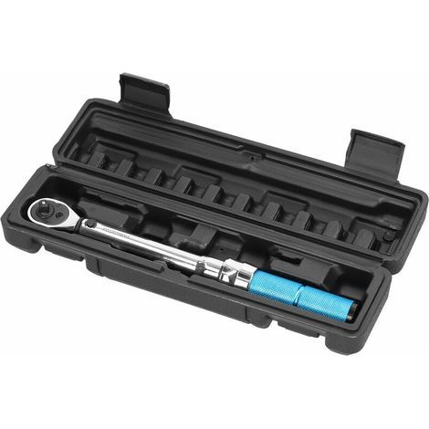 Clé dynamométrique de haute précision en acier au chrome-vanadium avec entraînement 1/4 5 25 Nm, préréglée, clé dynamométrique pour réparations automobiles à domicile avec boîte de rangement, 5-25 N (1/5)