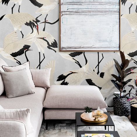 Moderne elegante Tapete für Wohnzimmer und Kinderzimmer Aironi Grigi