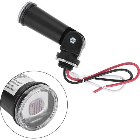Capteur photoélectrique d'extérieur 220 V CA - Interrupteur de capteur de lumière - Contrôle de la lumière rotatif pour canaux de câbles du crépuscule à l'aube (1/5)
