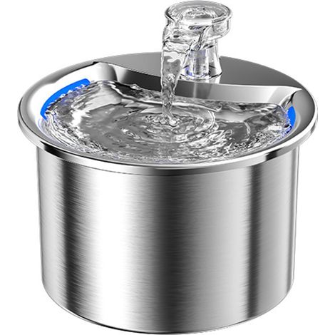Fontaine à eau automatique en acier inoxydable - Grande capacité - Pour animal domestique (1/5)