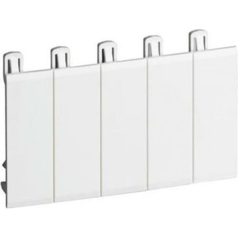 Copriforo Bianco 5Din Con Prefratture 1/2 Mod (Bticino Cod. F215Fp)
