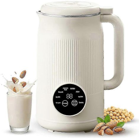 Machine à lait végétal, 1,2 L (40 oz) pour lait de soja, avec autonettoyage, départ différé, maintien au chaud, pour jus et smoothies, prise européenne. (1/5)