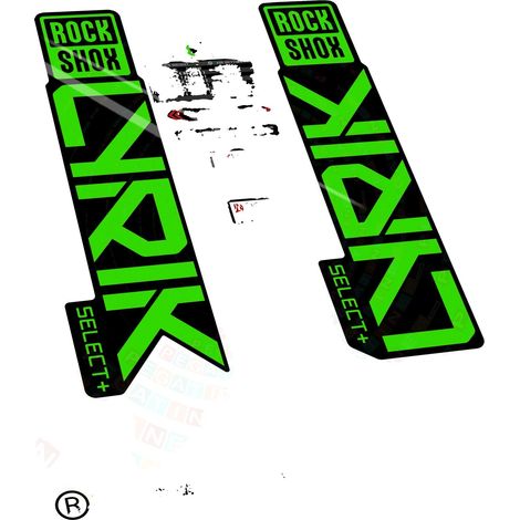 Pegatinas de vinilo resistente, diseños personalizables, color verde fluorescente. (1/2)