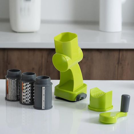 Fast Slicer Comme Vu La Tv Cheese Grater Trancheuse Lgumes Multifonction Professionnelle Coupe Lgumes & Fruits Avec Diffrentes Lames, Couteau E (1/4)