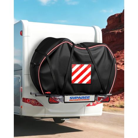 Housse de Protection 2 Velo Bache Velo Transport Housse pour Vélo Camping Car 420D Oxford Avec Poche pour Panneau d'avertissement Imperméable pour Voiture Voyages